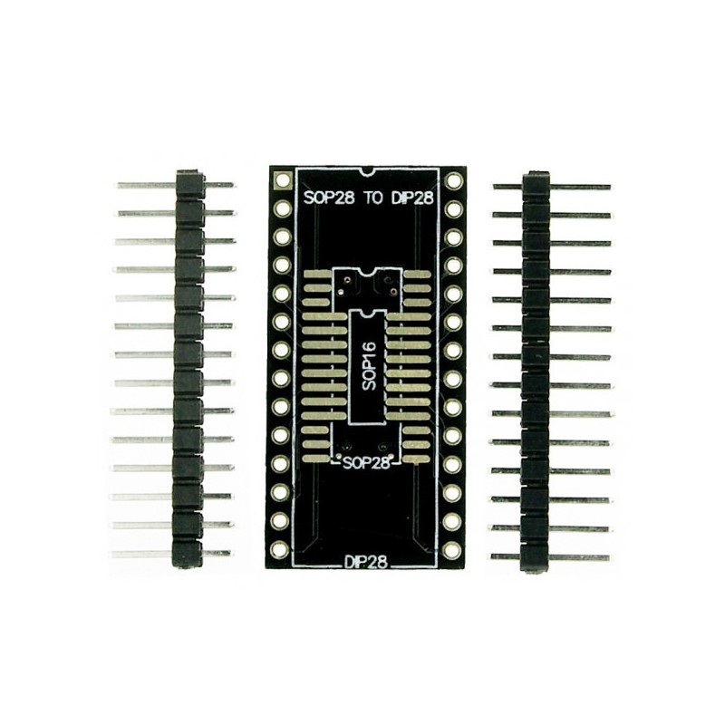 Adaptateur Programmation SOP16 Vers DIP16 - Pas 1,27mm, Largeur 7,5mm - Pour Tests Et Flash De Circuits Intégrés