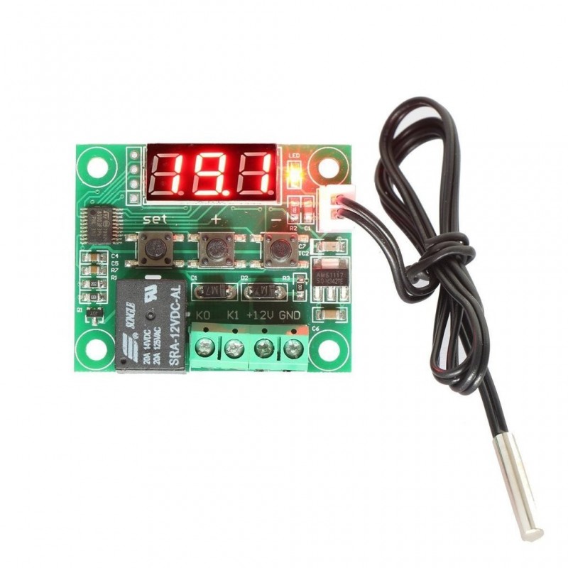 50-110° W1209 DC 12V Digital Board Thermostat Temperature Control Switch+Sensor