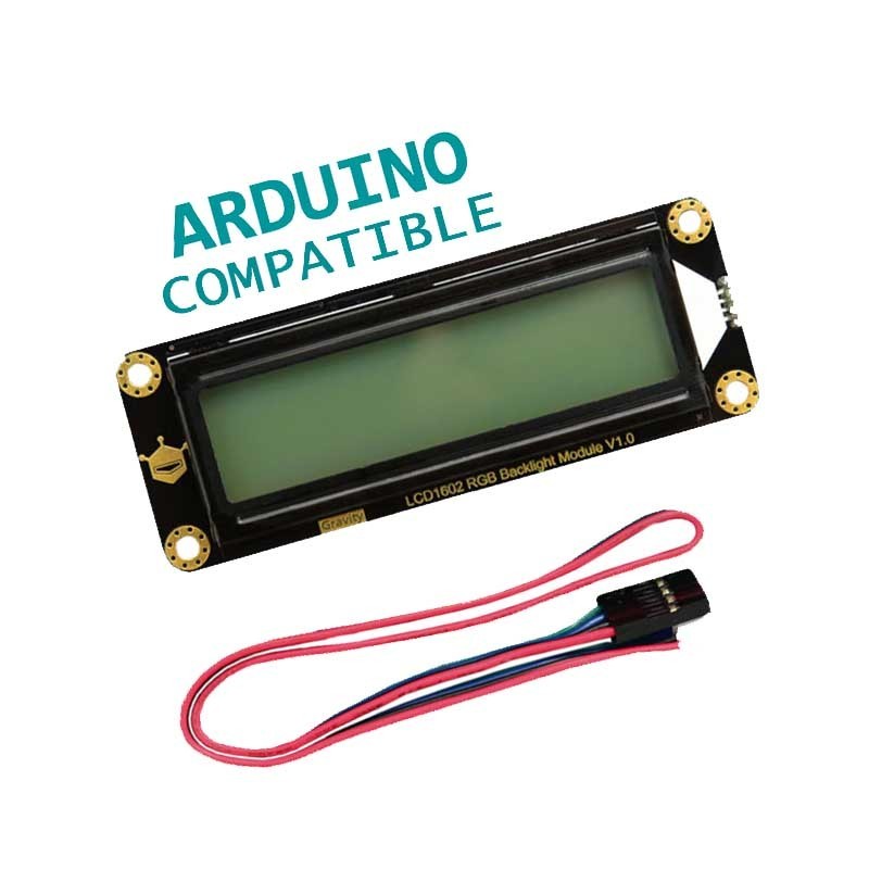 Gravity: I2C 16x2 Arduino LCD with RGB Backlight Display