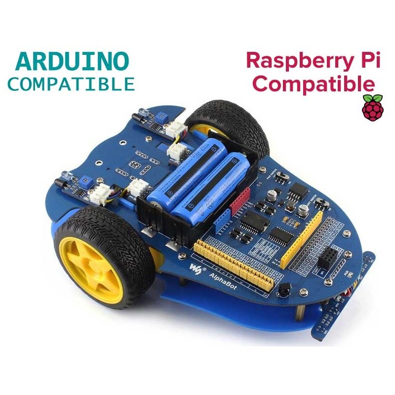 AlphaBot, plataforma robótica móvel compatível com Raspberry Pi e Arduino
