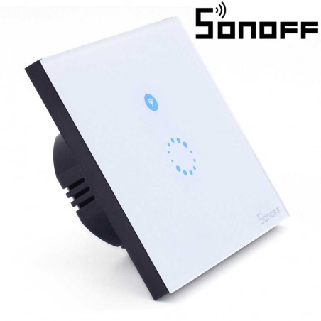 Sonoff Touch - Interruptor WiFi de parede c/ painel Tátil em Vidro