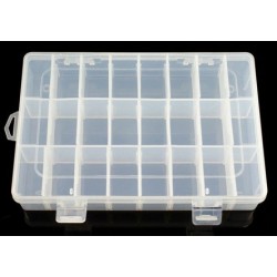 Adjustable Compartment Parts Box - 24 compartments