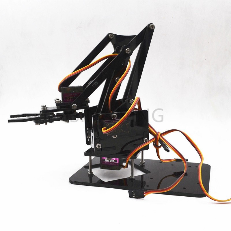 Acrylic Mechanics DOF Arm Robot - Kit 4 servos - Black