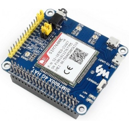 Waveshare Hat GSM/GPRS/GNSS/Bluetooth pour Raspberry Pi