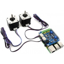 Onboard Dual DRV8825 Motor Controller Built-in Microstepping Indexer Drives Two Stepper Motors Up to 1/32 Microstepping Waveshare Stepper Motor Hat for Raspberry Pi Zero/Zero W/Zero WH/2B/3B/3B