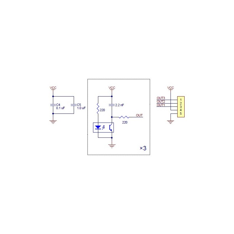 QTR-3RC Reflectance Sensor Array