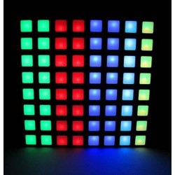 Matriz de LEDs RGB 8x8 com 60mm (pontos-quadrados)