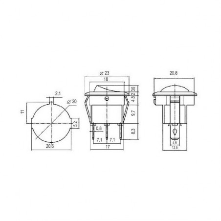 Interrupteur Sélecteur De Tension SCHURTER 0033.4008 - 3 Positions SP3T, 10A 250V, Neuf