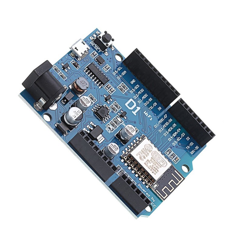D1 Wifi ESP8266 (ESP12F-4MB Flash) Arduino Uno R3 format (3.3V logic)