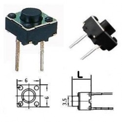 5 Stück Arduino DIY Mini Taster Micro Button Switch 4-polig 6x6 mm 4.3-17 mm 