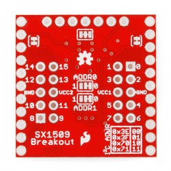 Expansor de 16 I/O SX1509 via I2C