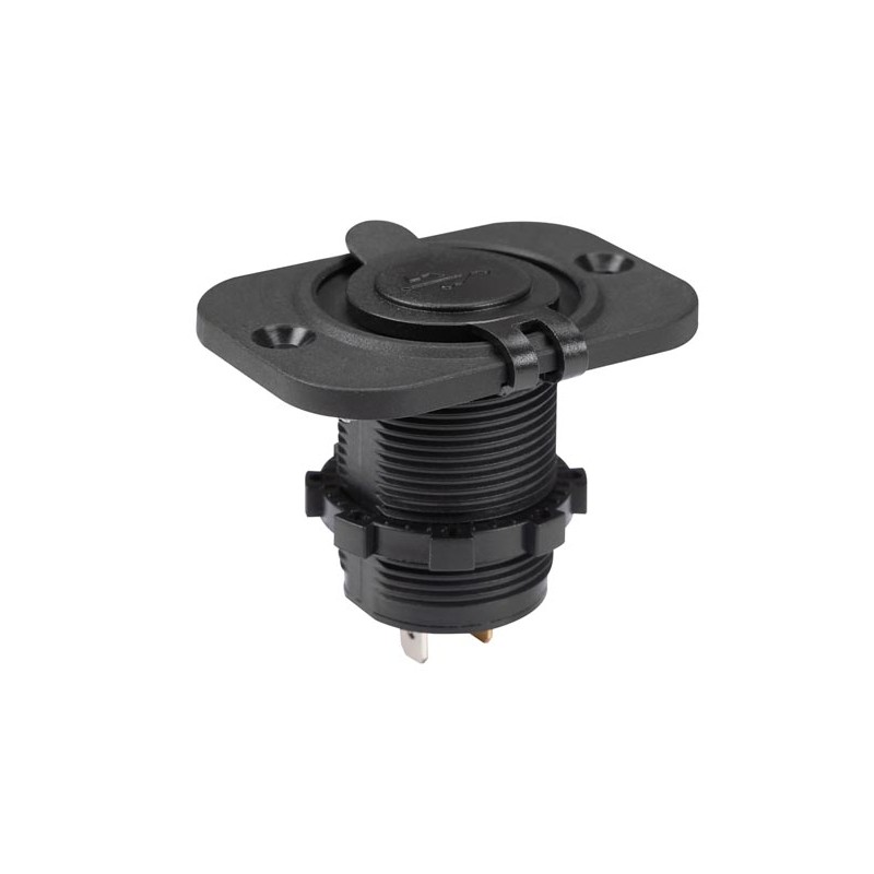 FLUSH MOUNT USB CAR CHARGER (1224 VDC IN,2 x 5 V OUT)