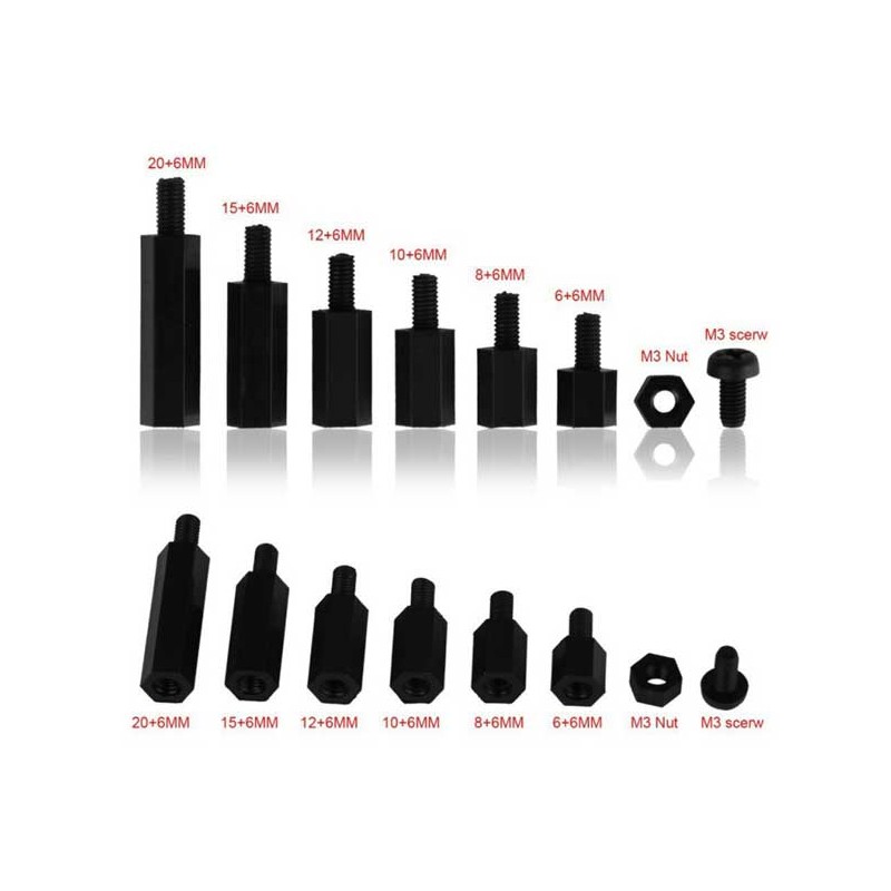 Nylon Spacers Set (180Pcs)