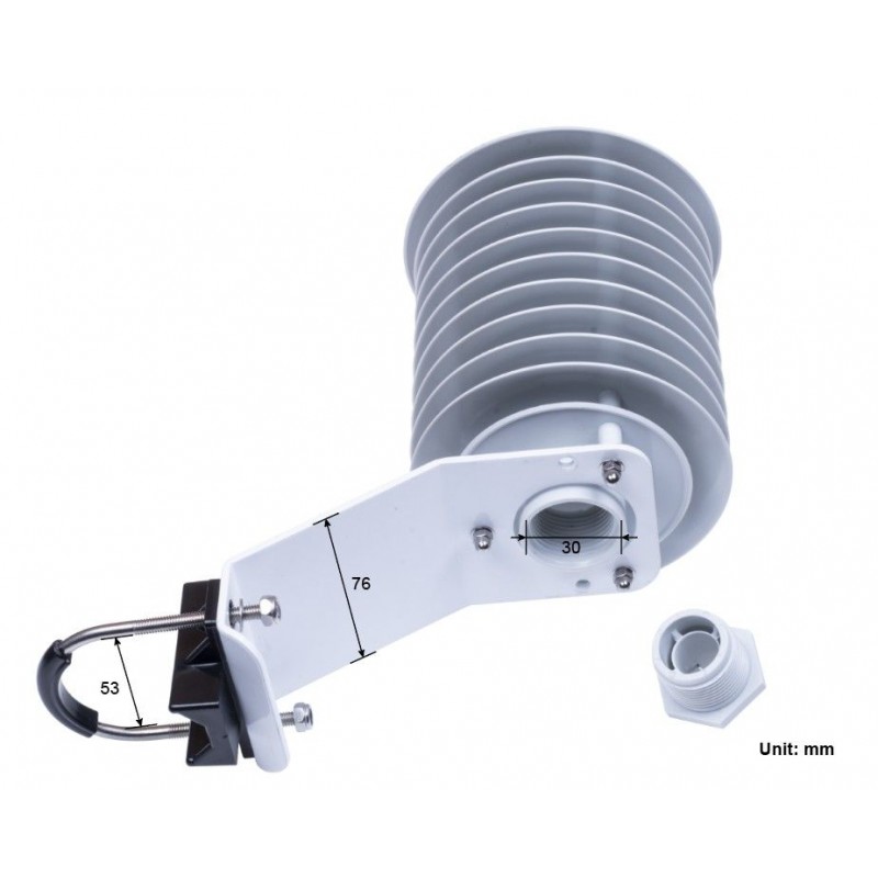 Solar Radiation Shield for Outdoor Sensor ProtectionA10, Louver Box for Temperature, Humidity