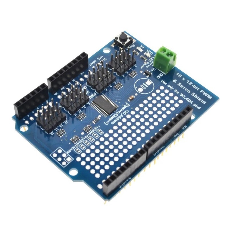 16 Channel 12-bit PWM Servo Drive Shield Board-I2C PCA9685 Pour Arduino