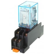 Relé Duplo 12V 10A Calha DIN