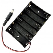 6 AA Battery Holder With DC...