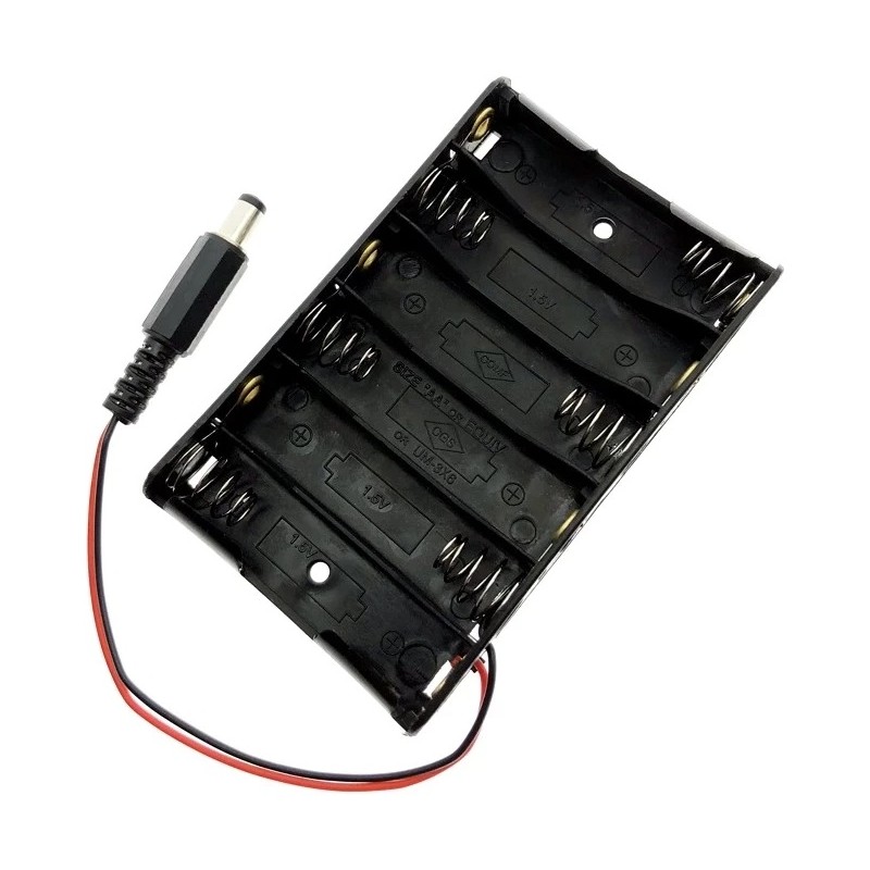 Battery compartment - 6x AA (9V), with DC plug for microcontroller buy  cheap online