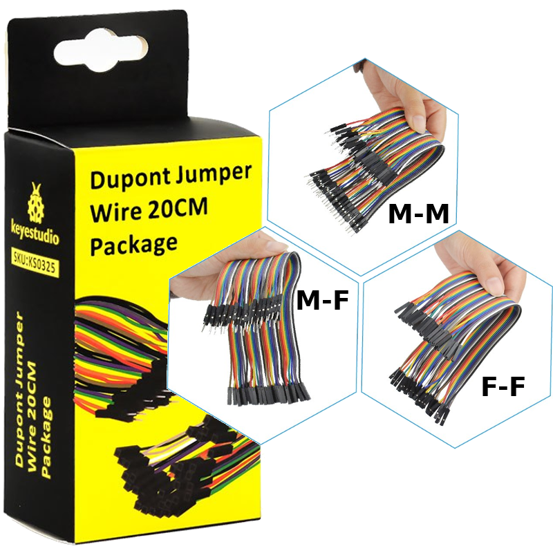 Jumper Wire Dupont 20cm M-F & M-M & F-F for Arduino Projects