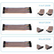 Jumper Wire Dupont 20cm M-F & M-M & F-F for Arduino Projects
