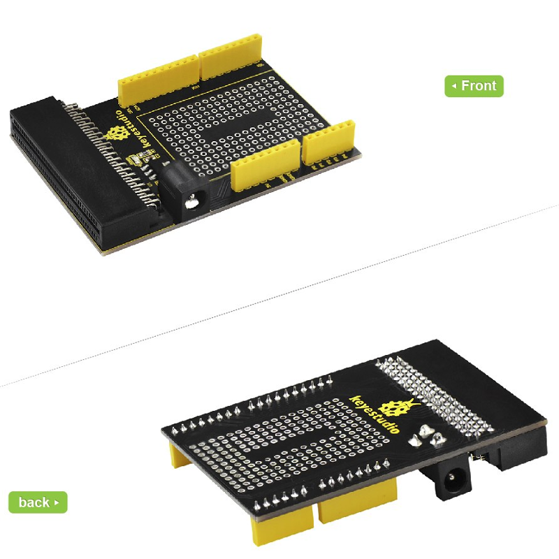 bbc micro:bit basic tutorial — keyestudio wiki... BBC micro:bit Prototyping Expansion with mini Breadboard - Keyestudio ...