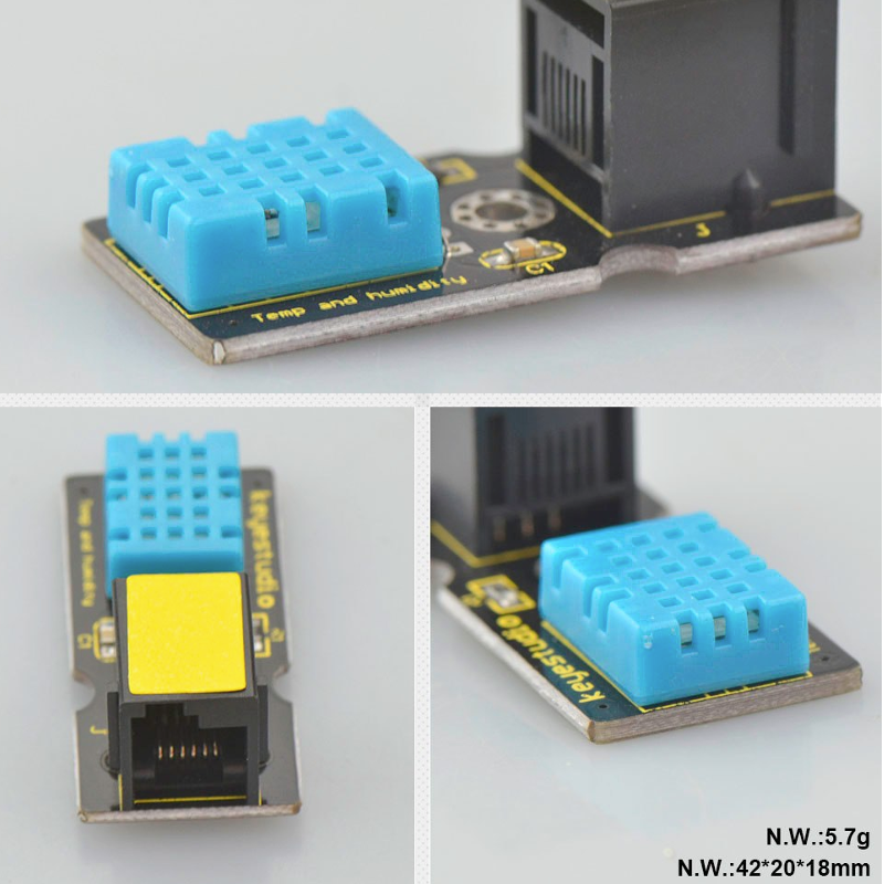 Sensor Rj11 Temperature and Humidity Sensor DHT11 - RJ11 Easy Plug - Keyestudio KS0129