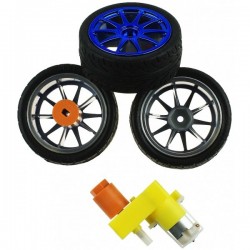 PAR DE RODAS VERMELHAS D65MM - FIT0199-R