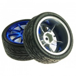 Par de rodas vermelhas D65MM - FIT0199-B