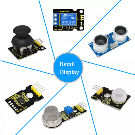 Kit Avançado p/ Arduino (sem Arduino) - Keyestudio KS0074