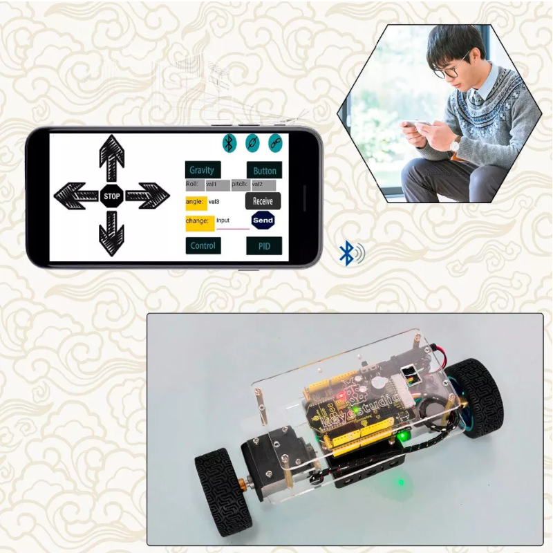 Robô Equilibrista p/ Arduino - keyestudio KS0193