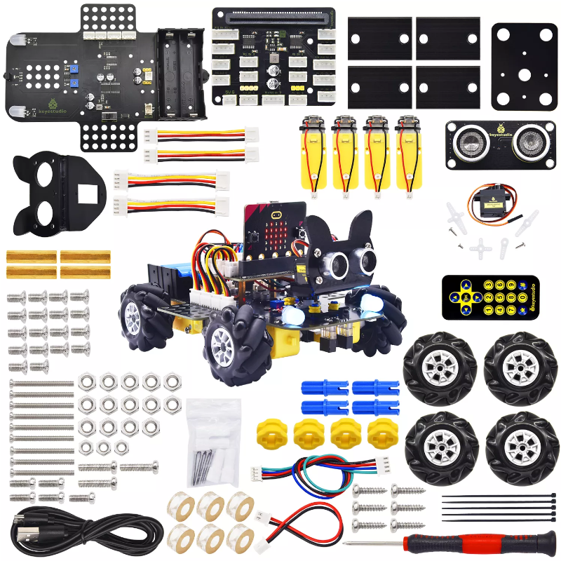 4WD Mecanum Wheel Robot Car Kit For Microbit (No Micro:bit board ...