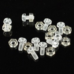 10 sets M3 * 6 clear nylon screws and nuts