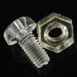 10 sets M3 * 6 clear nylon screws and nuts