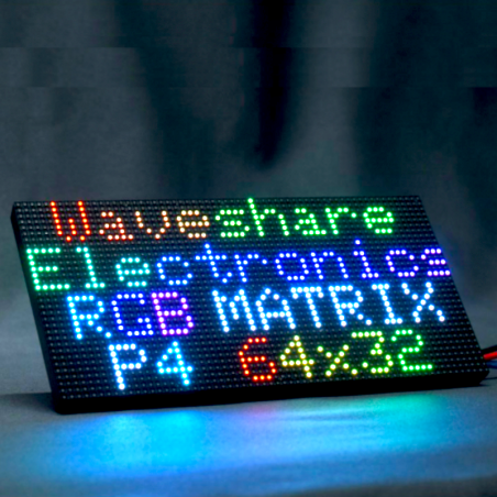 RGB Full-Color LED Matrix Panel, 4mm Pitch, 64×32 Pixels, Adjustable ...