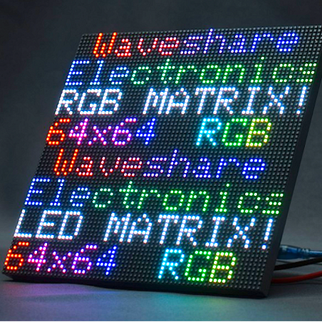 RGB LED Matrix Panel, 3mm Pitch, 64×64 Adjustable Brightness