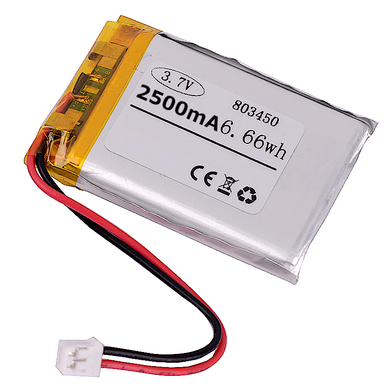 Lithium Battery 3.7V 2500mA w/ PH2.0 JST connector