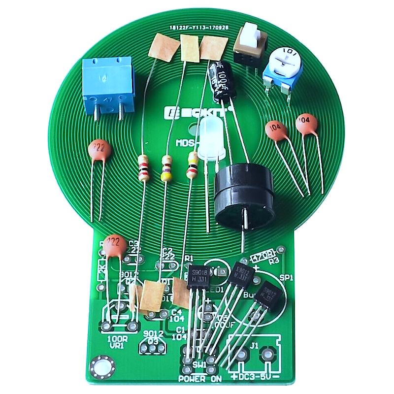 Unsoldered Metal Detector Kit 60mm DIY