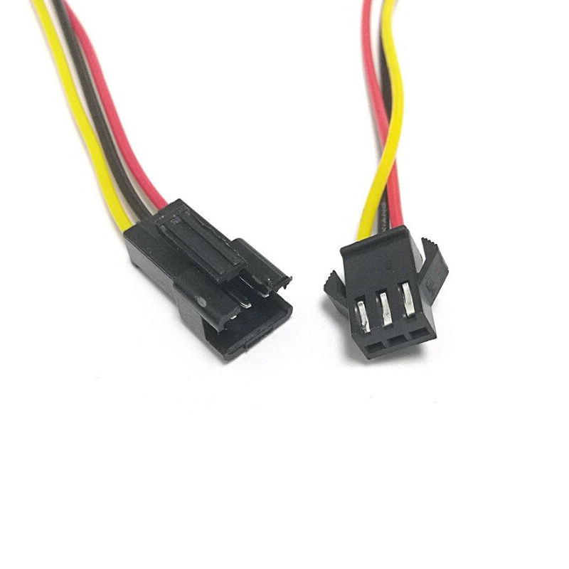 Pair 3Pin Male to Female JST SM Connector Plug Cable for LED Strip 15cm