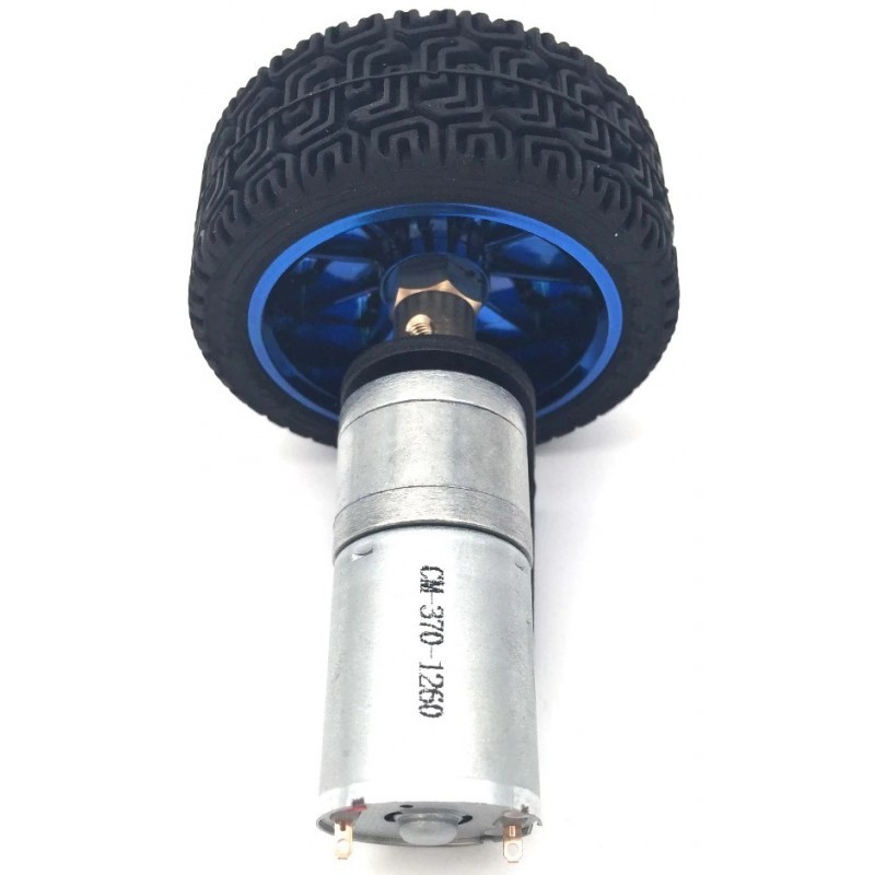Kit Moteur Réducteur JGA25-370 DC 12v, Roue 65mm support et écrous