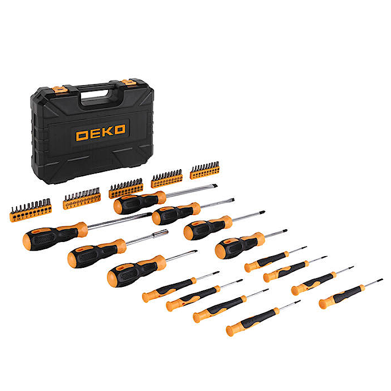 Kit 65 peças de chaves e bits c/ mala - Deko Tools DKMT65