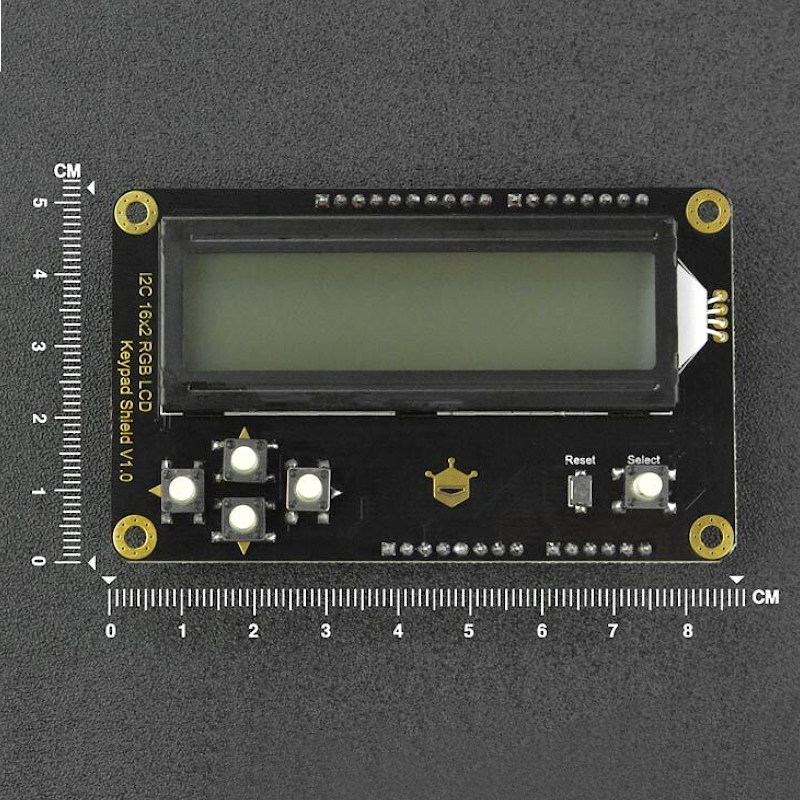Arduino LCD Shield 16x2 I2C Backlight RGB c/ letras a preto - DFRobot ...