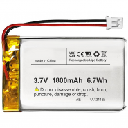 Lithium Battery 3.7V 1800mA...