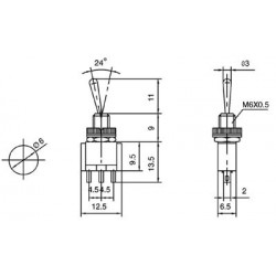 Interruptor 2A/250VAC toogle