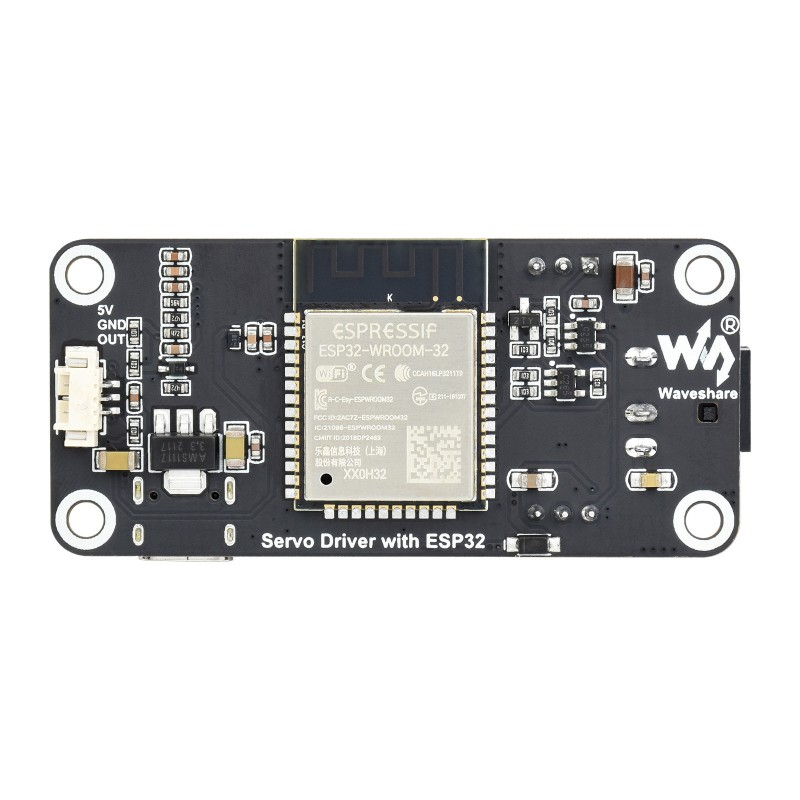 Módulo de Driver de Servos Série UART com Placa ESP32 USBC e OLED