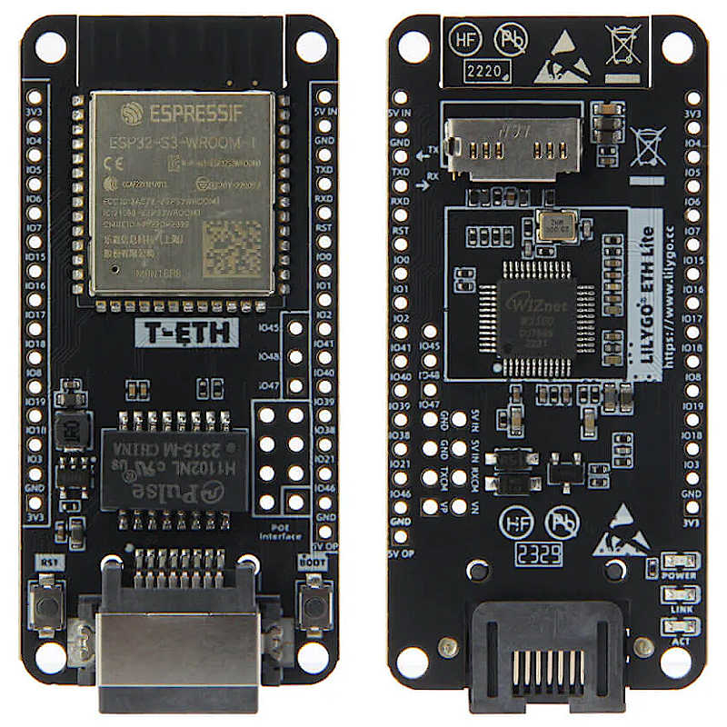 T-ETH-Lite: ESP32-S3 Com porta ETH W5500 e TF card- LILYGO® H674