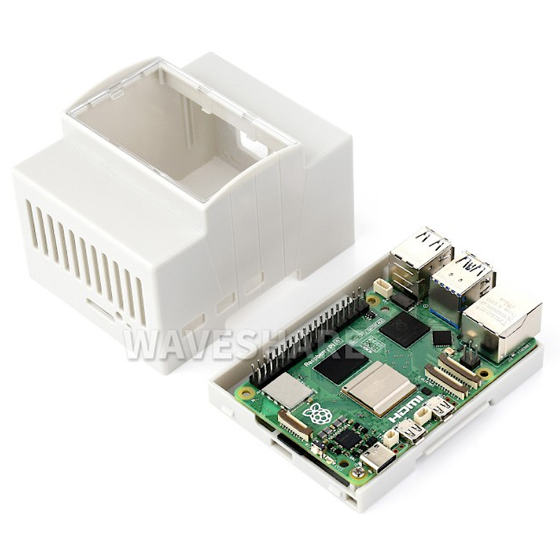 Inner Raspberry DIN rail ABS Case for Raspberry Pi 5, large inner space, injection ...