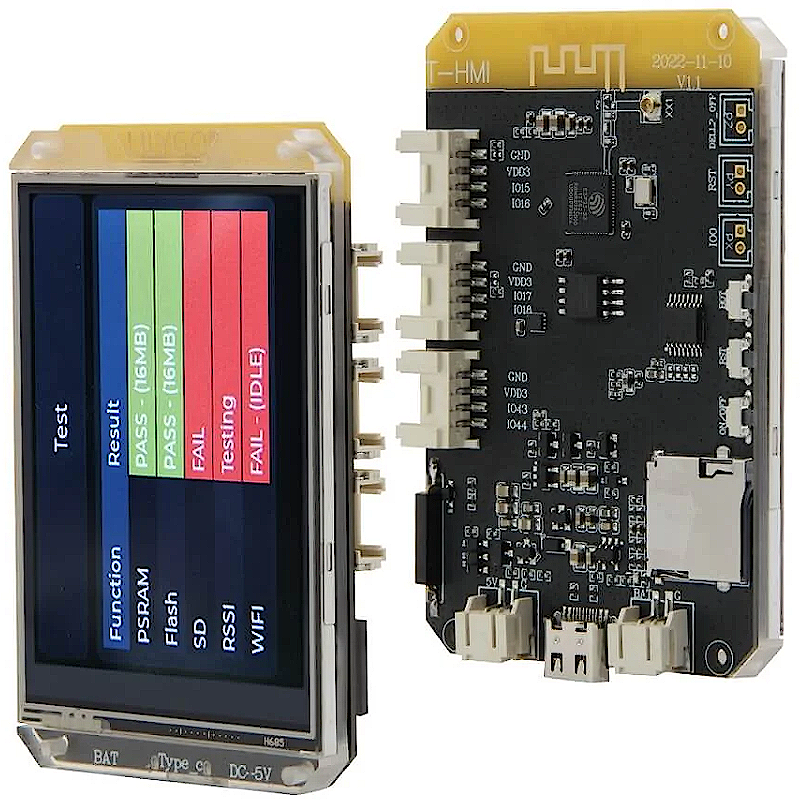 T-HMI: ESP32-S3 HMI with resistive touch 2.8inch ST7789V IPS 240x320 ...