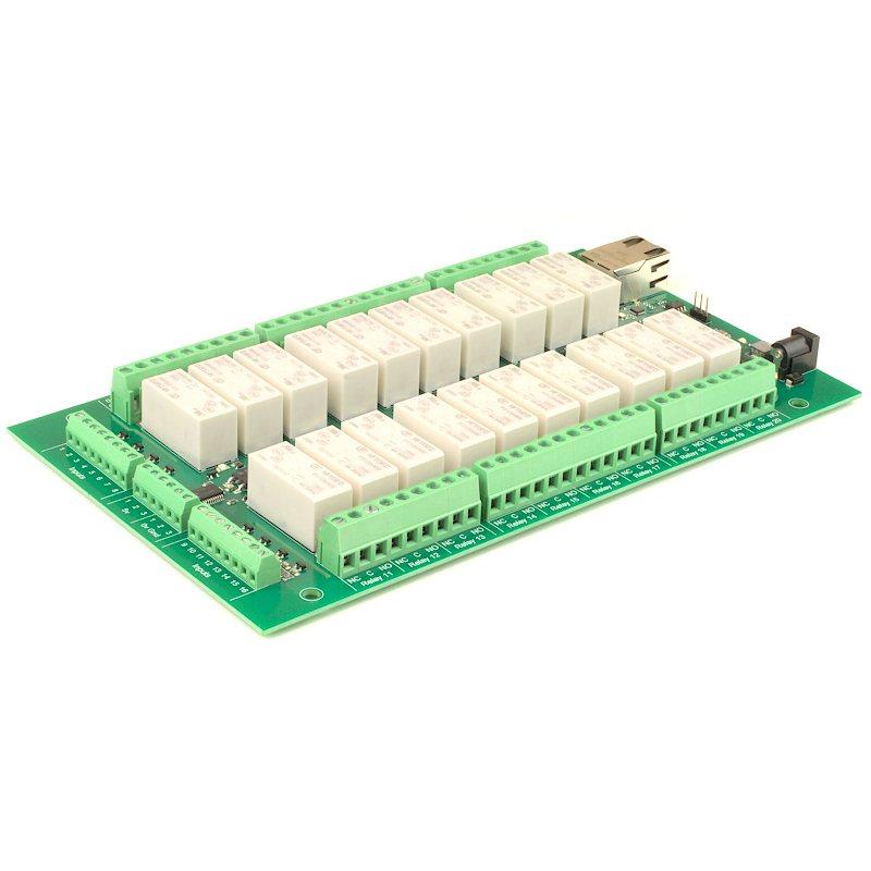 ETH1620 - 20 x 16A ethernet relay w/ 16 Analogue (0-5v)