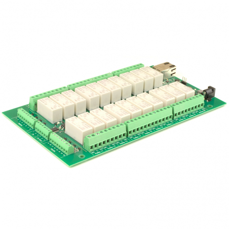 ETH1620 - Módulo de 20 Relés 16A ethernet c/ 16 inputs analógicos (0-5V)