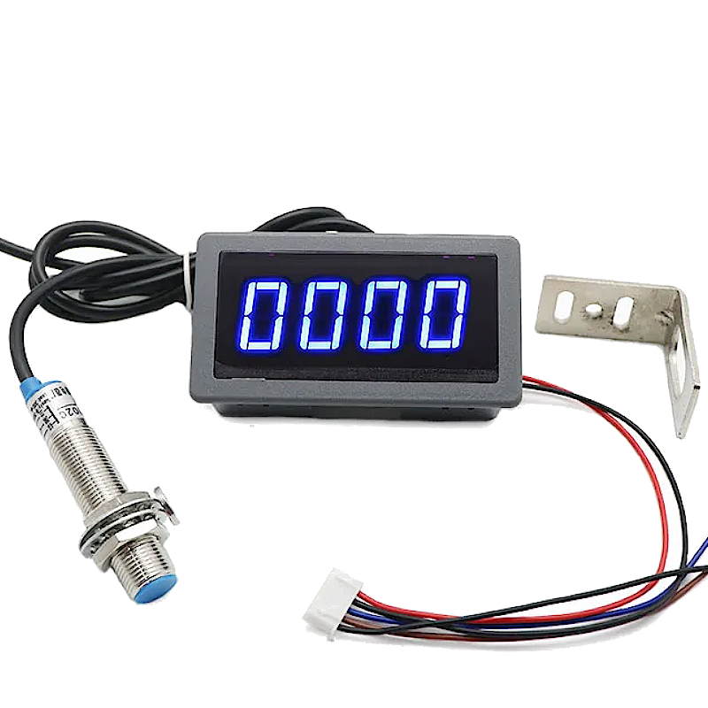 EEEkit 4 Digital Blue LED Tachomete, PM Speed Mete Digital Motor With Hall Proximity Switch Sensor Npn For Conveyor Belts/7850104433